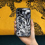 Watercolour Zebra Print iPhone Case 12 13 14 15 Se, thumbnail 1 of 2