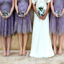Bespoke Lace Bridesmaid Dresses In Orchid, thumbnail 1 of 7