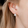 Rose Gold Colour Crystal Huggie Earrings, thumbnail 4 of 8