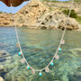 Lakshmi Turquoise Necklace In Silver Or Gold Plated, thumbnail 6 of 12
