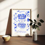 Scenes Of Croatia Blue Tile Inspired Travel Print, thumbnail 6 of 11