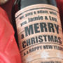 Christmas Personalised Malbec Or Rioja Red Wine, thumbnail 2 of 5