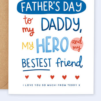 Personalised Father's Day Card For Daddy, 4 of 4