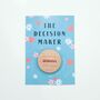 Personalised Couples Decision Maker Wooden Flip Coin, thumbnail 3 of 7