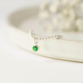 Sterling Silver May Birthstone Bracelet, 3 of 9