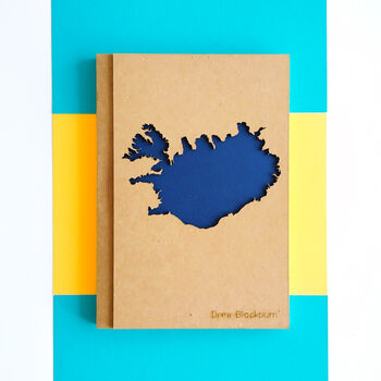 Handcrafted Iceland Map Travel Notebook, 2 of 6