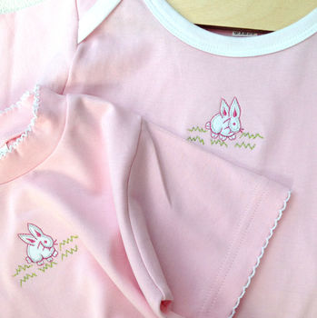 Baby T Shirt With Rabbit Embroidery, 2 of 2