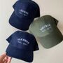 Personalised Name Est. Year Cap, thumbnail 1 of 6