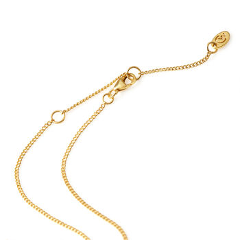 March Birthstone Aquamarine Silver/Gold Charm Necklace, 8 of 12