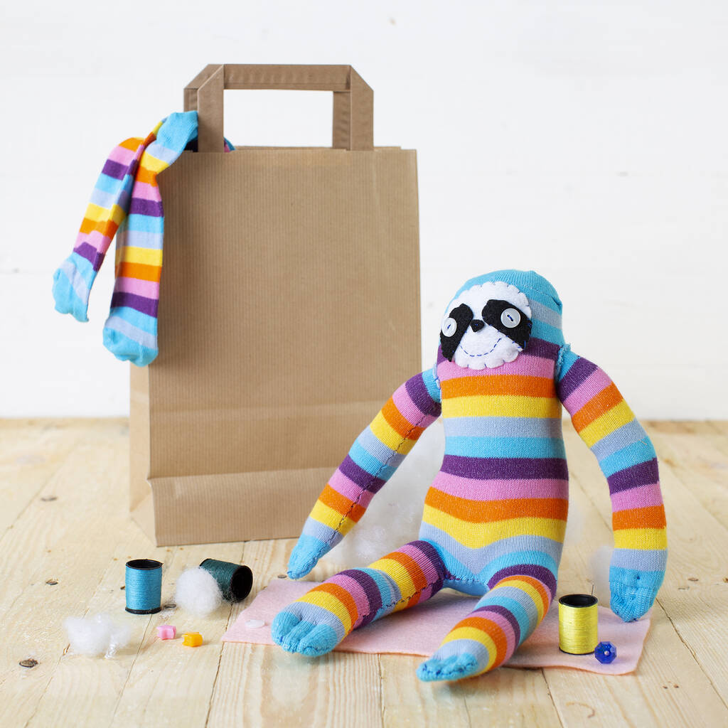 Make Your Own Sock Sloth Sewing Craft Kit, 1 of 6