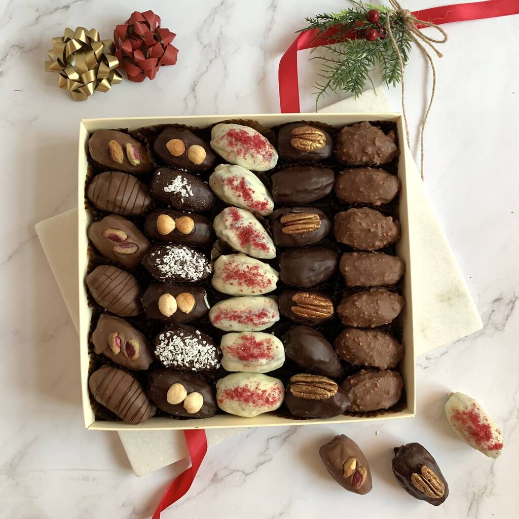 Chocolate Dates Large Sharing Gift Box By Elate Chocolates & Dates