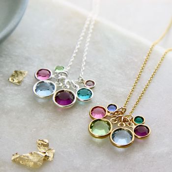 Birthstone Family Cluster Necklace, 2 of 12