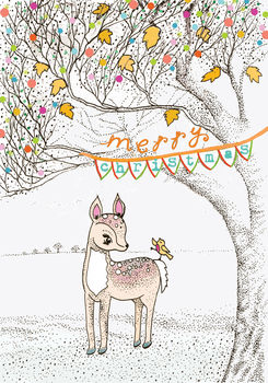 'Deer And Bird' Christmas Card, 3 of 3