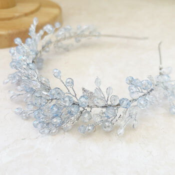 Pale Blue Fascinator Style Headband, 6 of 6