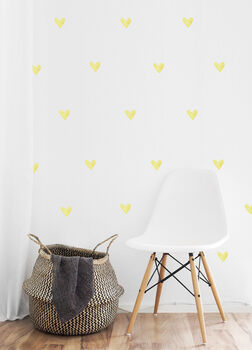 Watercolour Hearts Wall Stickers, 8 of 12