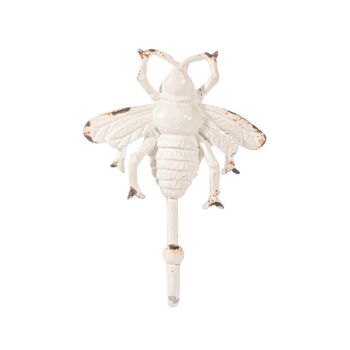 White Or Gold Tone Metal Bee Wall Hook, 2 of 5