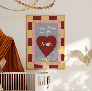 Personalised New Baby Heart Print, 2 of 11