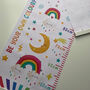 Personalised Bright Rainbows Height Chart, thumbnail 3 of 5