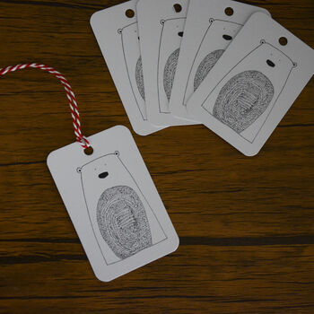 Illustrated Set Of Bear Gift Tags, 3 of 5