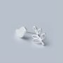 Sterling Silver Bird And Leaf Stud Earrings, thumbnail 1 of 4