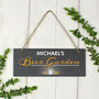 Personalised Beer Garden Printed Hanging Slate Plaque, thumbnail 1 of 6