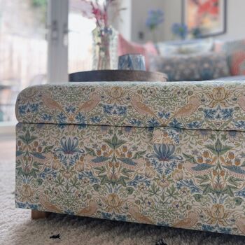 Coffee Table Storage In William Morris Strawberry Thief, 4 of 4
