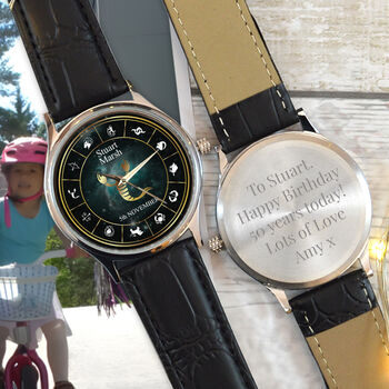 Personalised Zodiac Galaxy Design Wrist Watch, 2 of 4