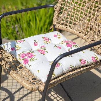 Helmsley Blush Floral Padded Seat Cushions, 3 of 5