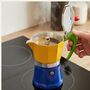 Italian Moka Pot Espresso Maker In Yellow And Blue, thumbnail 2 of 5