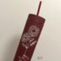 Personalised Birth Flower Name Skinny Tumbler, thumbnail 3 of 6