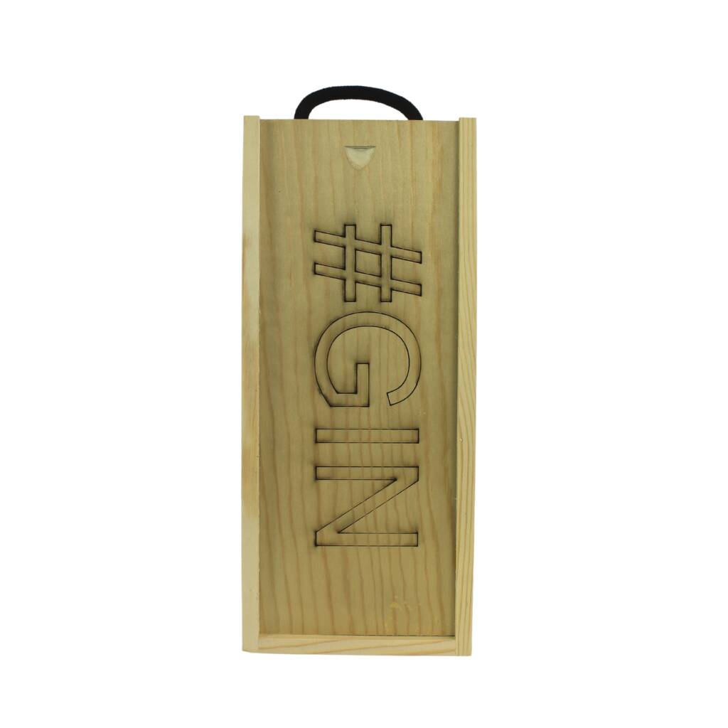 #Gin Engraved Wooden Gift Box