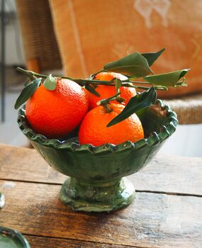 Tamegroute Jagged Edge Pedestal Fruit Bowl, 5 of 5