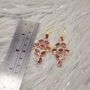 Red Ruby Earrings, Gold Plated Sterling Silver Earrings, thumbnail 7 of 10