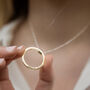 Personalised 9ct Gold Handmade Circle Necklace, thumbnail 1 of 6