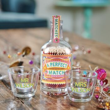 Personalised Perfect Match Bottle And Votives, 2 of 5