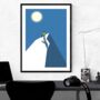 Peaks Edge Snowboarder Landscape Art Print, thumbnail 1 of 3