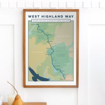 Personalised West Highland Way Map Art Print, 5 of 9