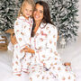 Personalised Matching Christmas Santa Print Pyjama For Mum And Child, thumbnail 2 of 12