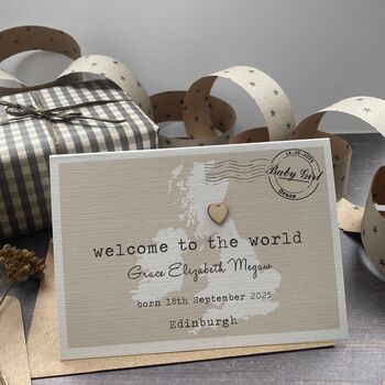 New Baby Unisex Personalised Card, 4 of 6