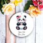 Personalised Cute Panda Love Heart Hand Decoration, thumbnail 2 of 2