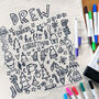 Personalised Colour It In Christmas Craft Sack, thumbnail 1 of 10