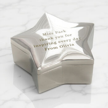 Personalised Engraved Star Trinket Box, 2 of 4