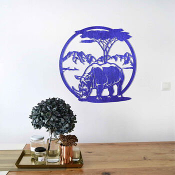 Wooden Rhinos: African Wall Art For Exotic Spaces, 12 of 12