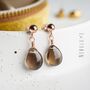 Smoky Quartz Stud Earrings, thumbnail 1 of 12