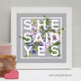 Personalised Engagement 'She Said Yes' Framed Print, thumbnail 7 of 9