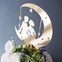 Wedding Cake Mirror Topper Stars And Moon, thumbnail 1 of 2