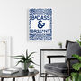 Badass And Brilliant Slogan Leopard Wall Art Print, thumbnail 3 of 4