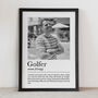 Personalised Golfer Print, Funny Golf Gift, thumbnail 3 of 6
