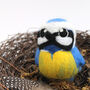 Baby Needle Felted Blue Tit, thumbnail 1 of 8