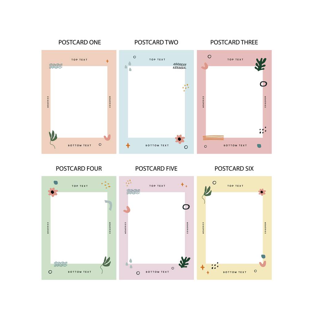 Personalised Set Of Pastel Photo Postcards By Oakdene Designs